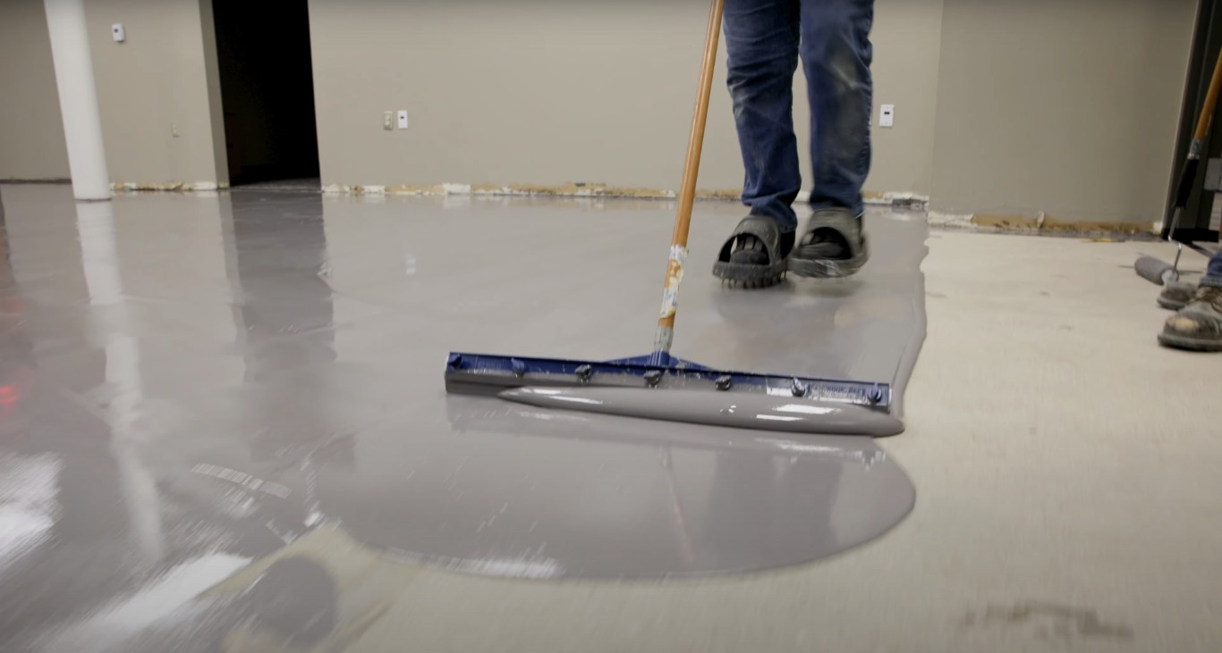 Professional concrete floor finishing work