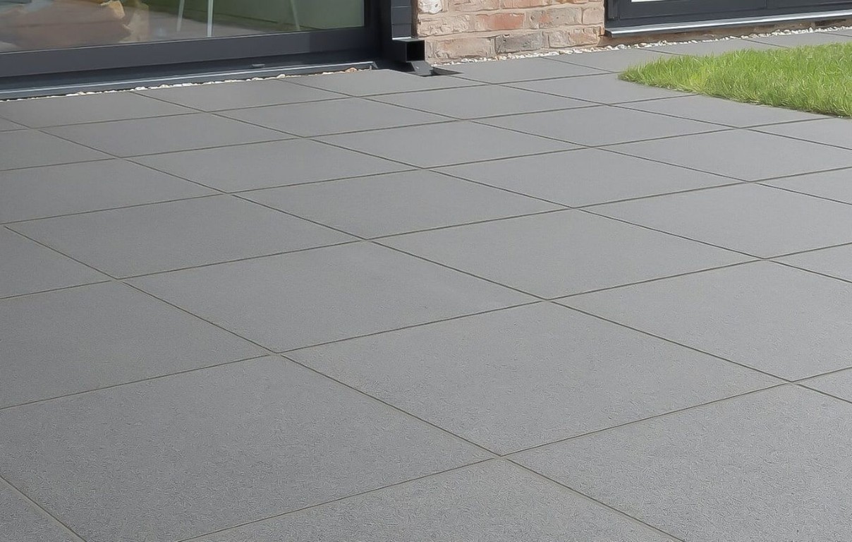Modern concrete patio installation in Sunrise Manor